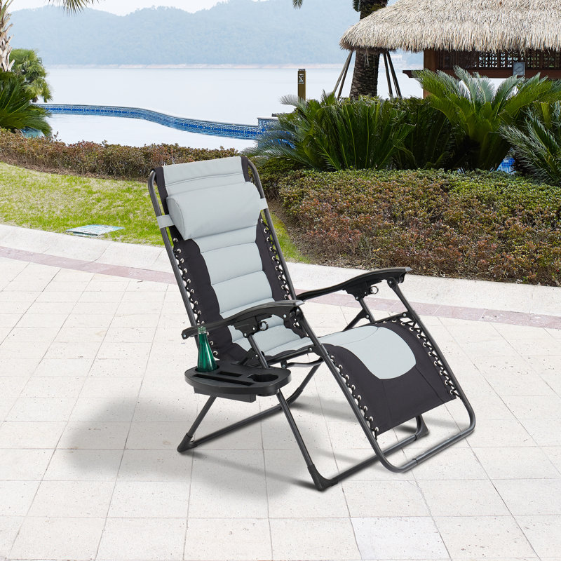 Arlmont & Co. Zero Gravity Folding Lounge Chair with Adjustable